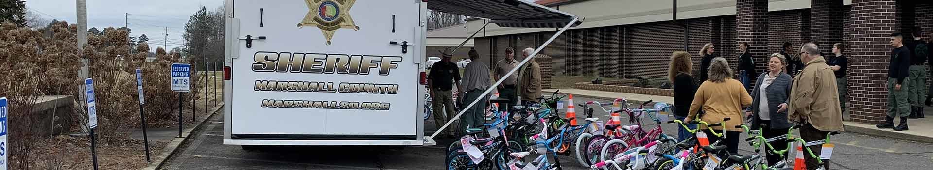 Sheriff Office Giving out Bikes to Kids